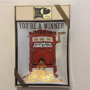 VINTAGE ASHTRAY Gambling Gambler Vegas NEW IN BOX ceramic coin birthday​